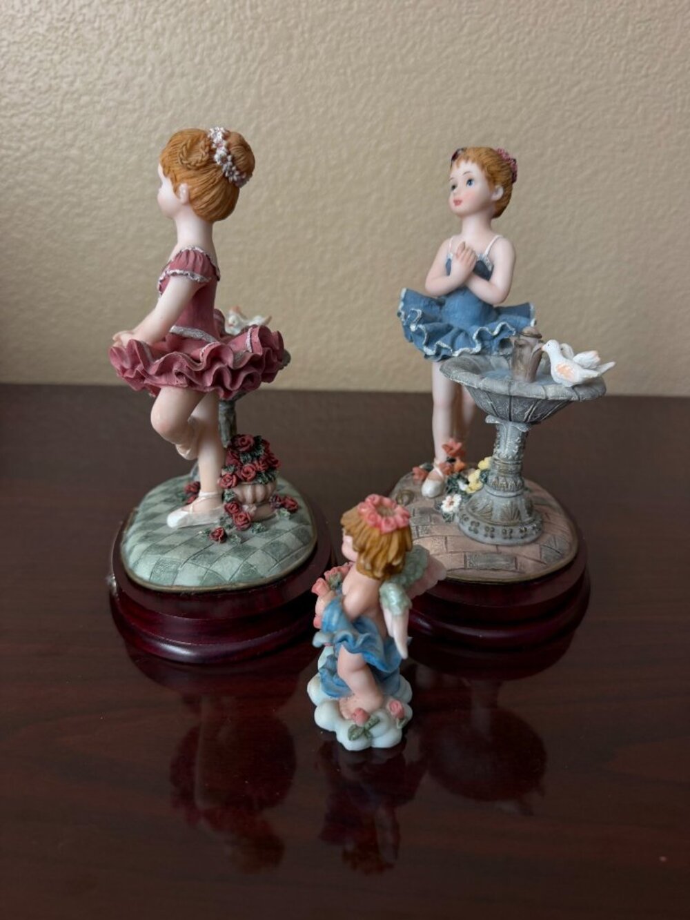 1989 Montefiori Collection Ballerina Cherub & Figurines Lot Resin Set of 3 - Picture 3 of 16